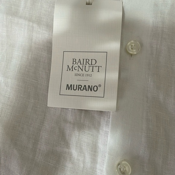 Baird McNutt White Button-Up Shirt 100%Linen - Picture 8 of 13
